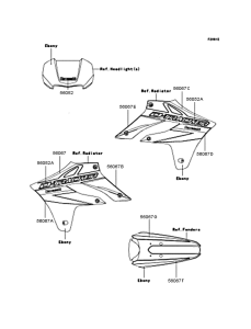 KLX250 Наклейки