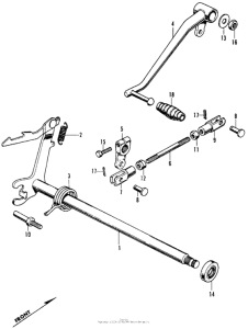 CL350 Gearshift spindle + change pedal