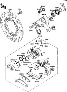 ZX1100 Задний суппорт