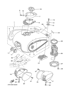 YB125SPD Топливный бак