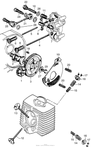 CA102 Camshaft + valve + oil pump