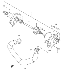 GSX-R400 Водяная помпа