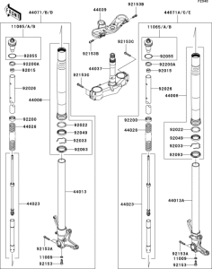 ZX1000 Передняя вилка