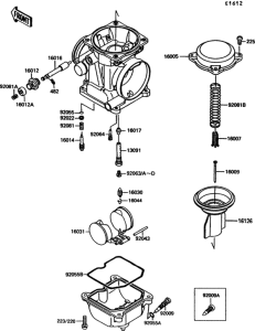 EX305 Карбюратор в разборе