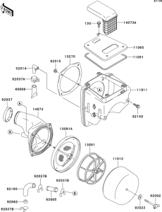 KLX300R Воздушный фильтр