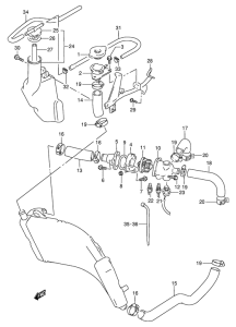GSX250 Радиатор hose