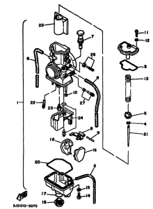 YZ125F Карбюратор