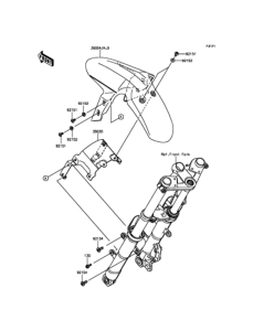 EX250 フロントフェンダ
