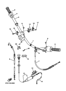 TTR225 Рулевой рычаг и кабель