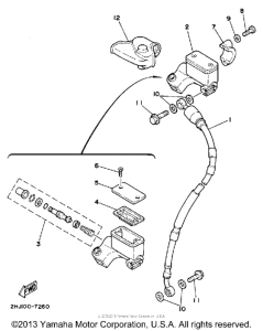 YZ125T Главный тормозной цилиндр