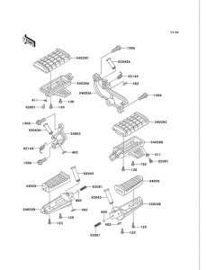 VN750 Подножки