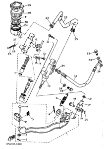 XT600 Задний торм цилиндр