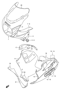 GSX-R1100 Cowling body