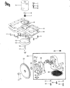 KZ1000 Oil pump / oil filter / oil pan