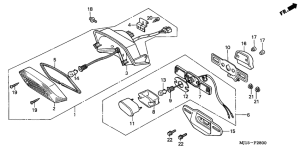 CBX750P2 Taillight unit ass`y