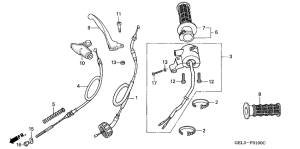 XR50R Handle lever / switch / cable