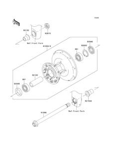 EJ800 Переднее колесо