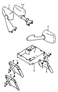 RGV250 Rear view mirror - rear fender