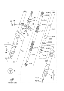 MT03 Передняя вилка