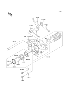 ZR1200 Валы и вилки переключения передач