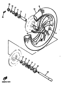 XJ550 Переднее колесо