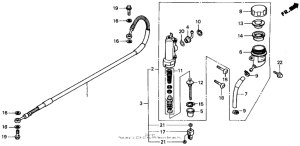 CR125R Задний главный тормозной цилиндр