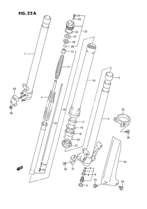 RM125 Передняя вилка