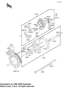  Rear hub / brake / chain
