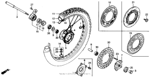 XR250R Переднее колесо