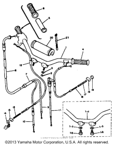 PW50J Steering handle - cable