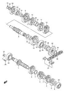 RMX250 Трансмиссия