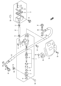 DR-Z400 Задний тормозной цилиндр