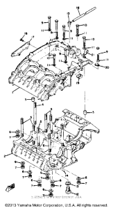 RD350A Картер двигателя