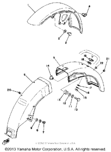 RD400E Крыло переднее и задние