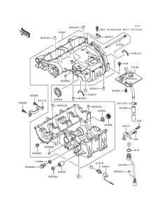 ZX600 Картер двигателя
