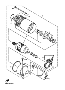 YZF600R YZF600RV Стартерный мотор
