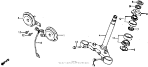 CX650 Steering stem + horn