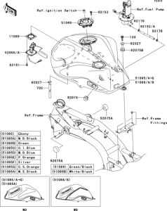 ZR750 Топливный бак