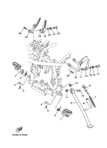 XT250 ｽﾀﾝﾄﾞ & ﾌｰﾄﾚｽﾄ