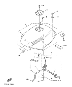 YSR50 Топливный бак