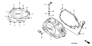 CBF125M Крышка картера правая
