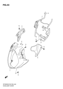 SFV650 Headlamp cover  front fender