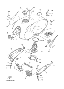 YBR125ED Топливный бак