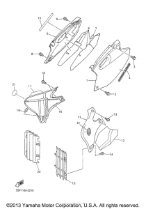 YZ426FP Боковые обтекатели