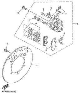 TZR50 Freno delantero