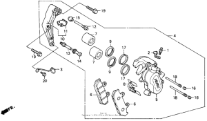 CB125T Передний суппорт