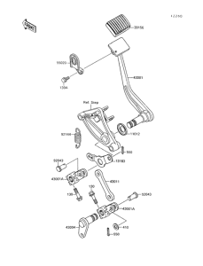 VN1500 Педаль тормоза