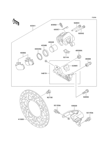 KDX125 Задний суппорт