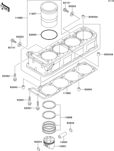 ZR1100 Цилиндр и поршни