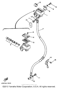 XT350S Главный тормозной цилиндр